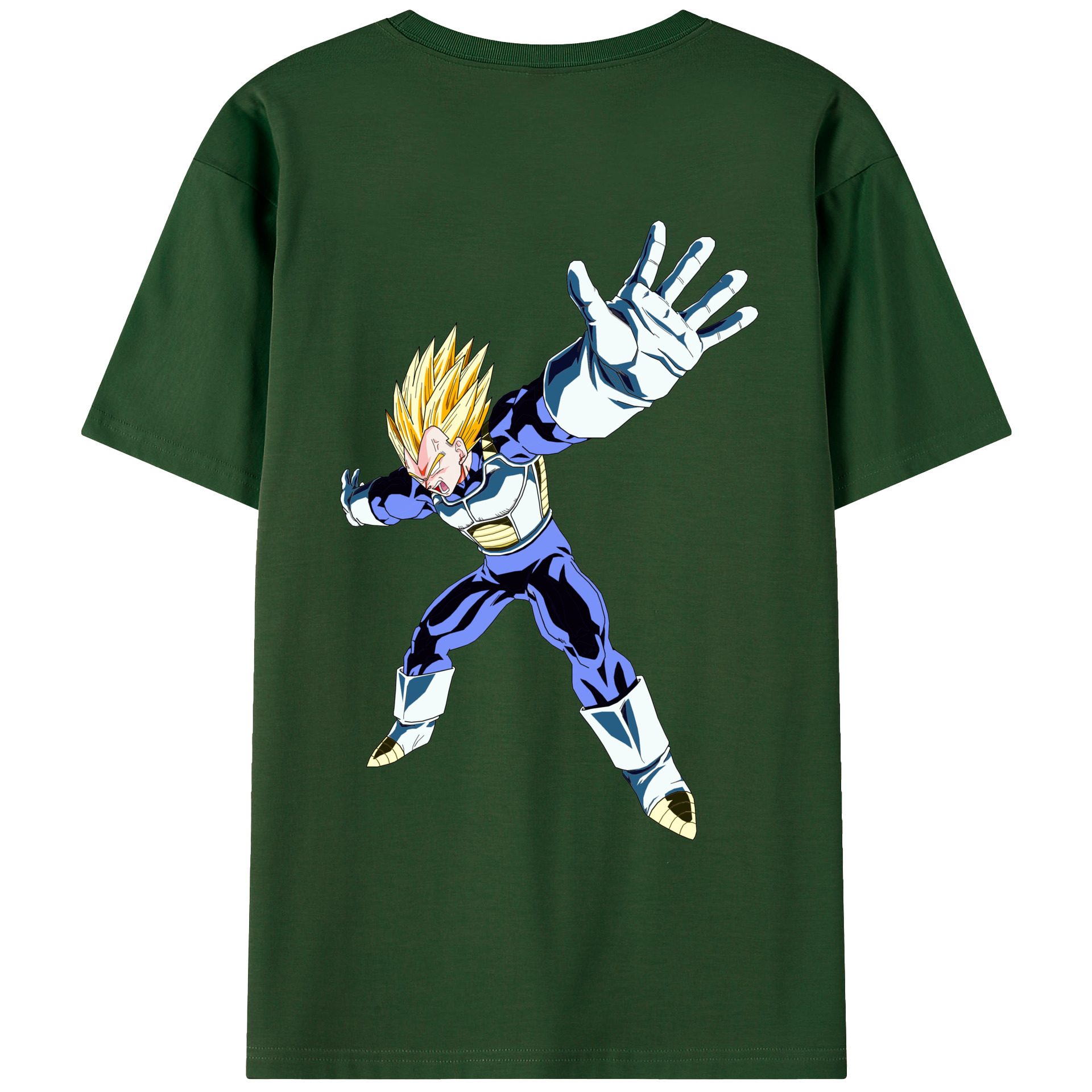 （画像用） ドラゴンボール ベジータ四世（Bejīta Yonsei）DRAGON BALL Vegeta IV 綿100％半袖Tシャツ（背面プリント）